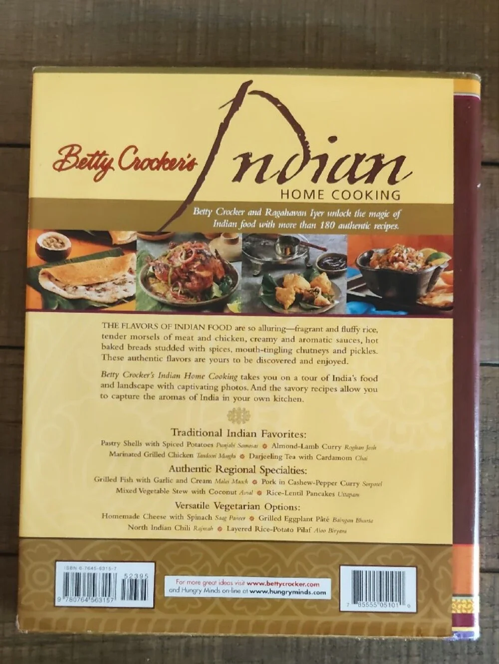 Betty Crocker’s Indian Home Cooking Cookbook - Green & Brown Cover